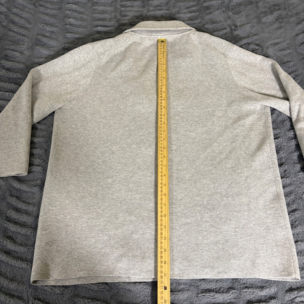 J.Crew Sophie Sweater Blazer Heather Grey Merino Wool Blend Open Front Large - Picture 6 of 7
